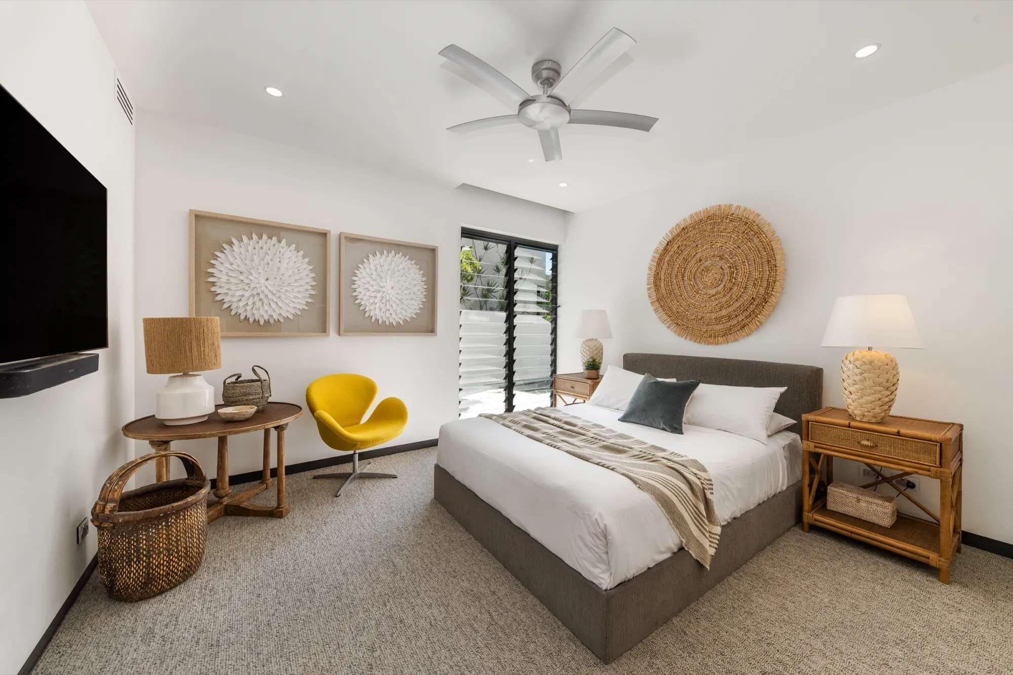 Guest bedroom with natural light